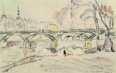 The Pont des Arts, 1924 by Paul Signac